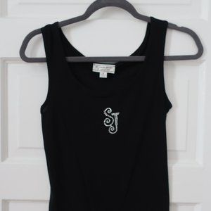 St. John Sport sleeveless Black with Rhinestone SJ